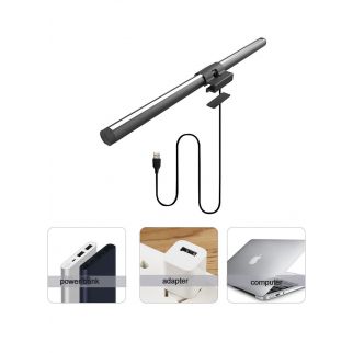 USB-powered computer monitor lamp with RGB ambient light, ideal for enhancing office, home, gaming, or desk setups.