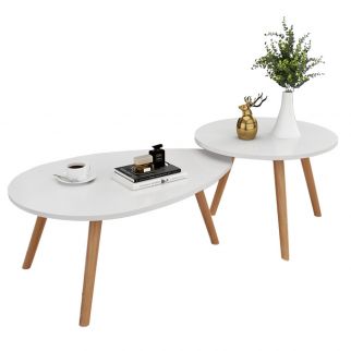 Circular and Drop-Shaped Coffee Table: A Unique Design Blend for Your Living Space