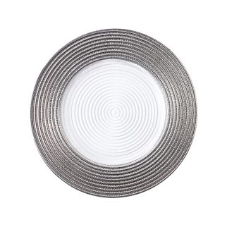 Light Luxury European Style Electroplated Glass Plate: Creative 26.3cm Plate with Straw Hat Pattern Design Style 1