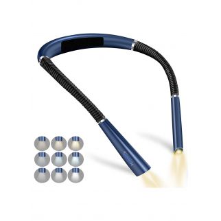LED Neck-Hanging Reading Lamp with Eye Protection and 3-Tone Lighting