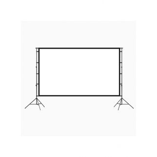 100-inch 16:9 portable projector screen comes with 2-meter high tripod stands, suitable for both outdoor and indoor use