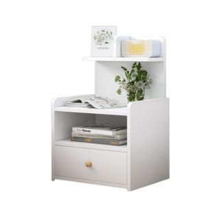 Sharpdo Nightstands: Home Bedside Storage Cabinet with Drawer and Shelf, Offering Convenient Organization and Storage Solution