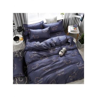 Style 11: Sharpdo 4-Piece Soft Polyester Bed Sheet Set includes 1 Quilt Cover (200*230cm), 1 Flat Sheet, and 2 Pillowcases.