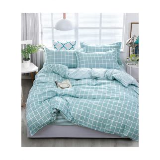 Style 10: Sharpdo 4-Piece Soft Polyester Bed Sheet Set includes 1 Quilt Cover (200*230cm), 1 Flat Sheet, and 2 Pillowcases.