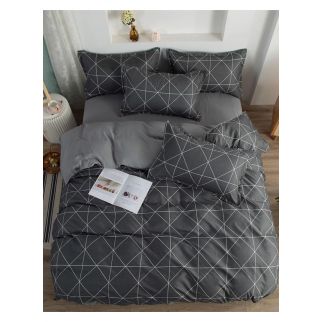 Style 6: Sharpdo 4-Piece Soft Polyester Bed Sheet Set includes 1 Quilt Cover (200*230cm), 1 Flat Sheet, and 2 Pillowcases.
