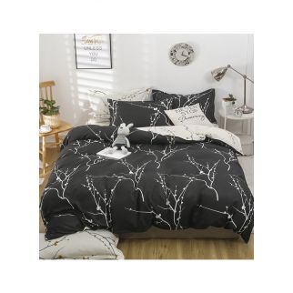 Style 13: Sharpdo 4-Piece Soft Polyester Bed Sheet Set includes 1 Quilt Cover (200*230cm), 1 Flat Sheet, and 2 Pillowcases.