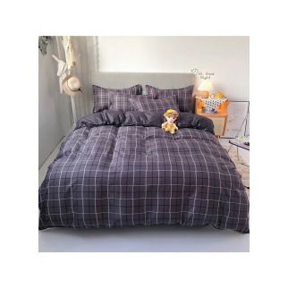 Style 7: Sharpdo 4-Piece Soft Polyester Bed Sheet Set includes 1 Quilt Cover (200*230cm), 1 Flat Sheet, and 2 Pillowcases.