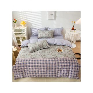 Style 16: Sharpdo 4-Piece Soft Polyester Bed Sheet Set includes 1 Quilt Cover (200*230cm), 1 Flat Sheet, and 2 Pillowcases.