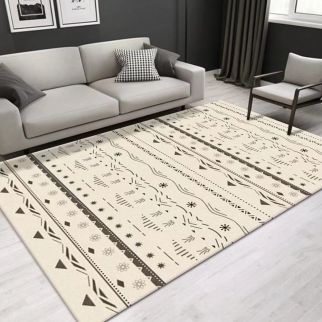 Modern Minimalist Style Living Room is Fully Covered with Imitation Cashmere Thickened Carpet 160*230CM Style 4