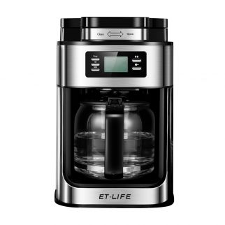 BG315T is a 10-cup programmable coffee maker with a built-in coffee bean grinder. It operates at 1050W and features a 1L glass carafe and a keep warm feature for up to 24 hours.