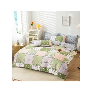 Style 1: Sharpdo 4-Piece Soft Polyester Bed Sheet Set includes 1 Quilt Cover (150*200cm), 1 Flat Sheet, and 2 Pillowcases.