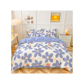 Style 9: Sharpdo 4-Piece Soft Polyester Bed Sheet Set includes 1 Quilt Cover (150*200cm), 1 Flat Sheet, and 2 Pillowcases.