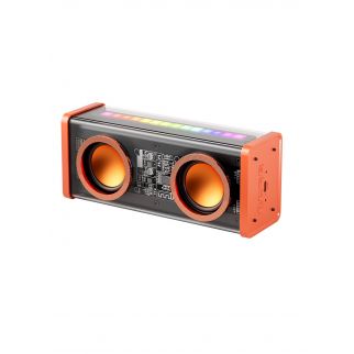 Transparent Bluetooth 5.1 wireless outdoor speakers offer 10W of power and support TWS pairing. With LED colorful lights and stereo sound, they're perfect for home, parties, and travel, providing an immersive audio experience.