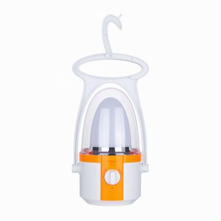 Orange/White Rechargeable LED Camping Lantern: Perfect for Illuminating Outdoor Adventures and Emergencies