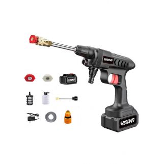 Cordless electric high-pressure car wash water gun washer offers convenient and efficient cleaning for vehicles without the need for cords. It provides powerful water pressure for thorough cleaning, making car washing hassle-free.