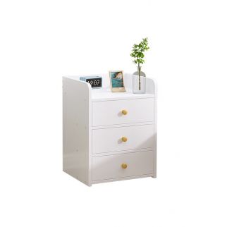 European-Style Light Luxury Bedside Table: Featuring Drawers, Adding Elegance to Your Bedroom Décor. Dimensions 33*26*48cm