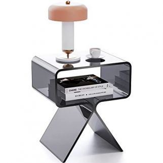 طاولة جانبية من الأكريليك الشفاف