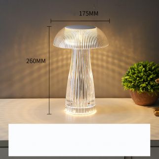 Creative Crystal Lamp Jellyfish Table Lamp Light Luxury Touch Decoration White USB charging model 3color