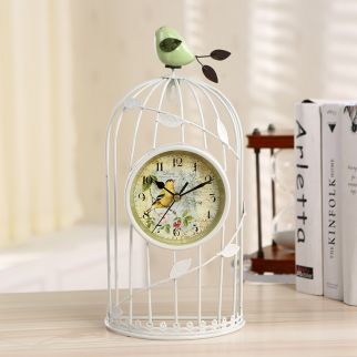 Home Decoration Bird Cage Clock C