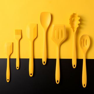 Storage Bucket Yellow Silicone Kitchenware Yellow