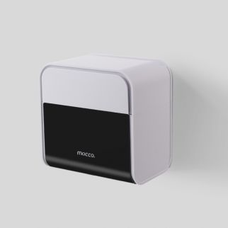 Punch-free Bathroom Waterproof Tissue Box Wall Hanging Bathroom Roll Paper Box Double layer