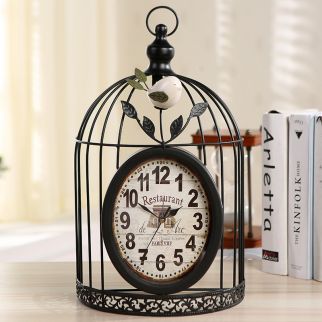 Home Decoration Bird Cage Clock A