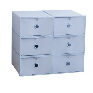 6 thickened and transparent shoebox drawer type Blue
