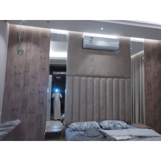 سرير ٢ متر في ٢متر مع جدرية