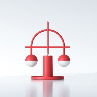 Elegant Night Light Table Lamp for Bedroom Living Room-Red