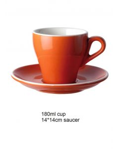 180ml Cup with Beautiful Colored Glaze Finish, Perfect for Enjoying Your Favorite Beverages, Orange Color