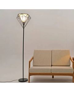 Newish decorative european designer art large modern diamond lampshade floor lamps for living room